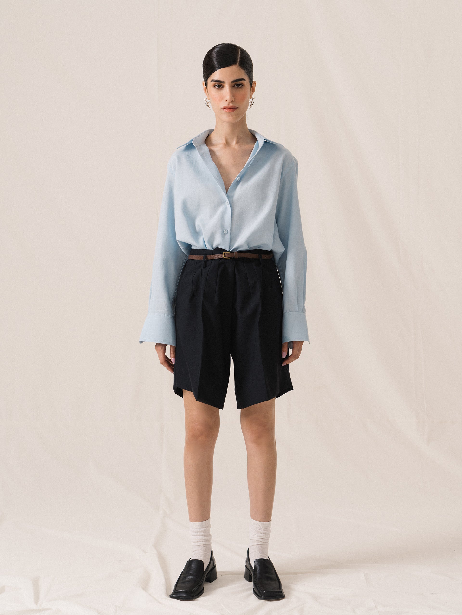 Navy Tailored shorts – CYANIDE