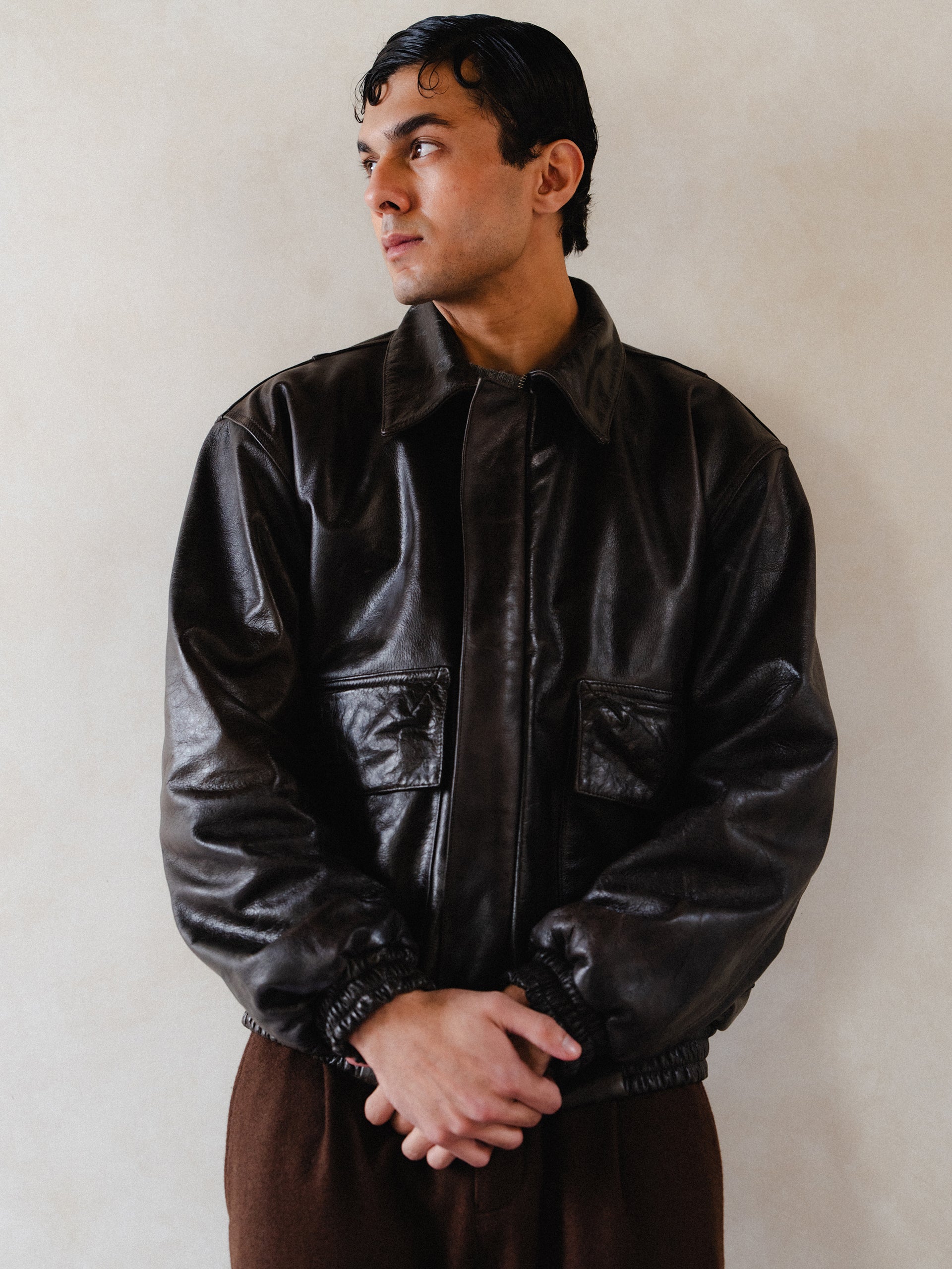 BROWN LEATHER JACKET – CYANIDE BROWN LEATHER JACKET – CYANIDE