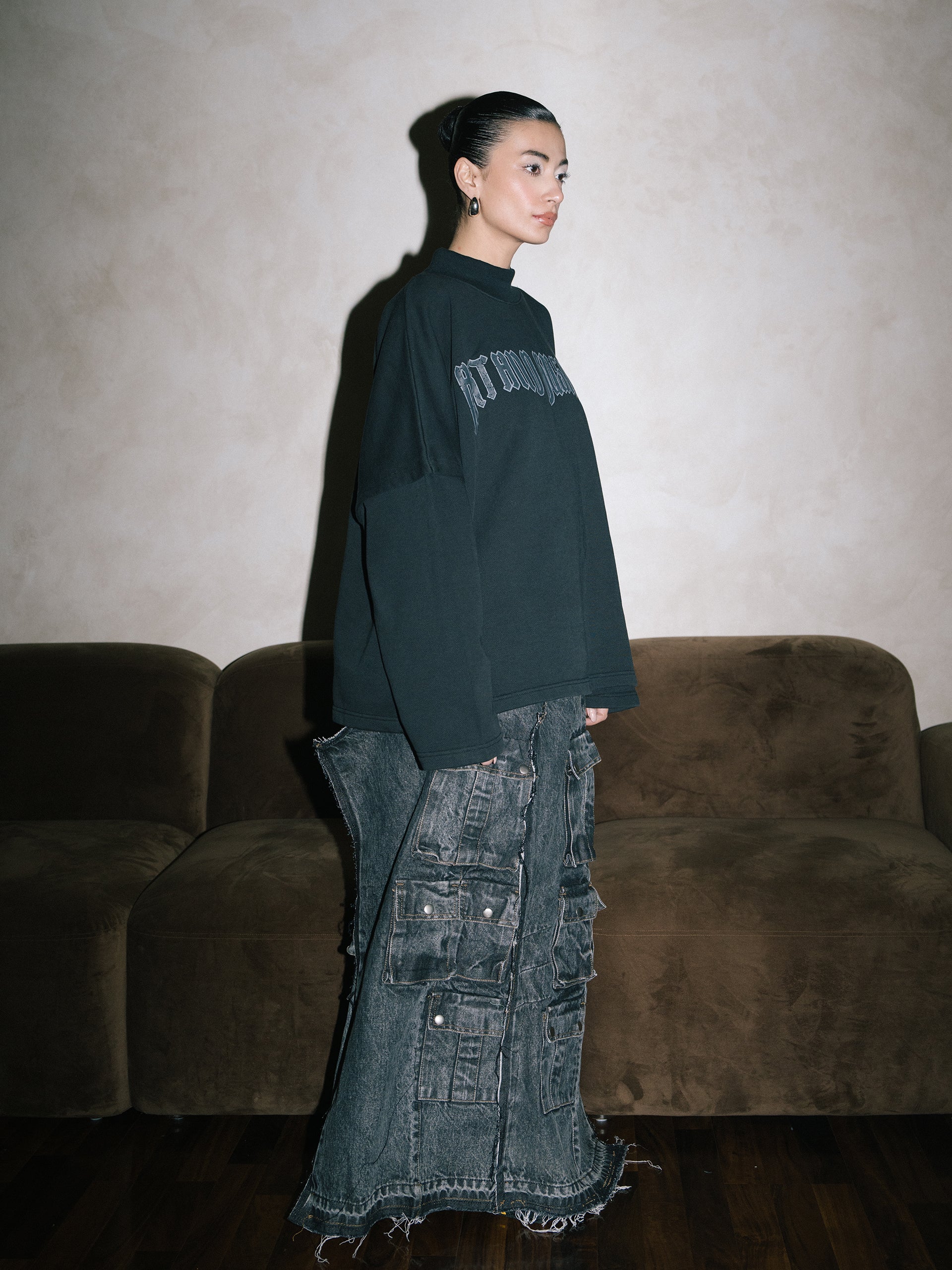sounia Niar × NC帝國 oversized sweat 30/-SWT Knit BIG Sweatshirt (BIG KOUNTRY)