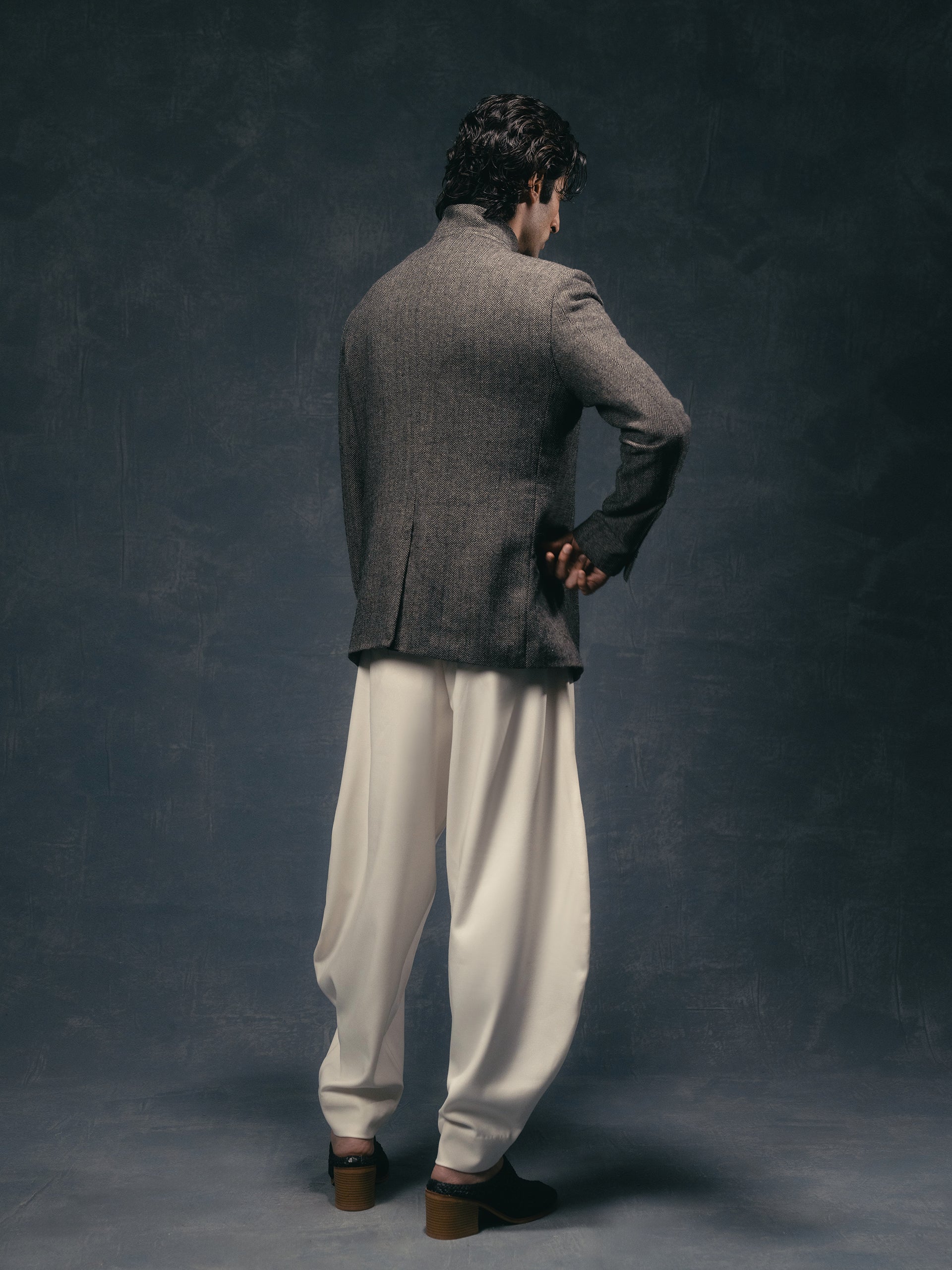 Herringbone Wool Blazer