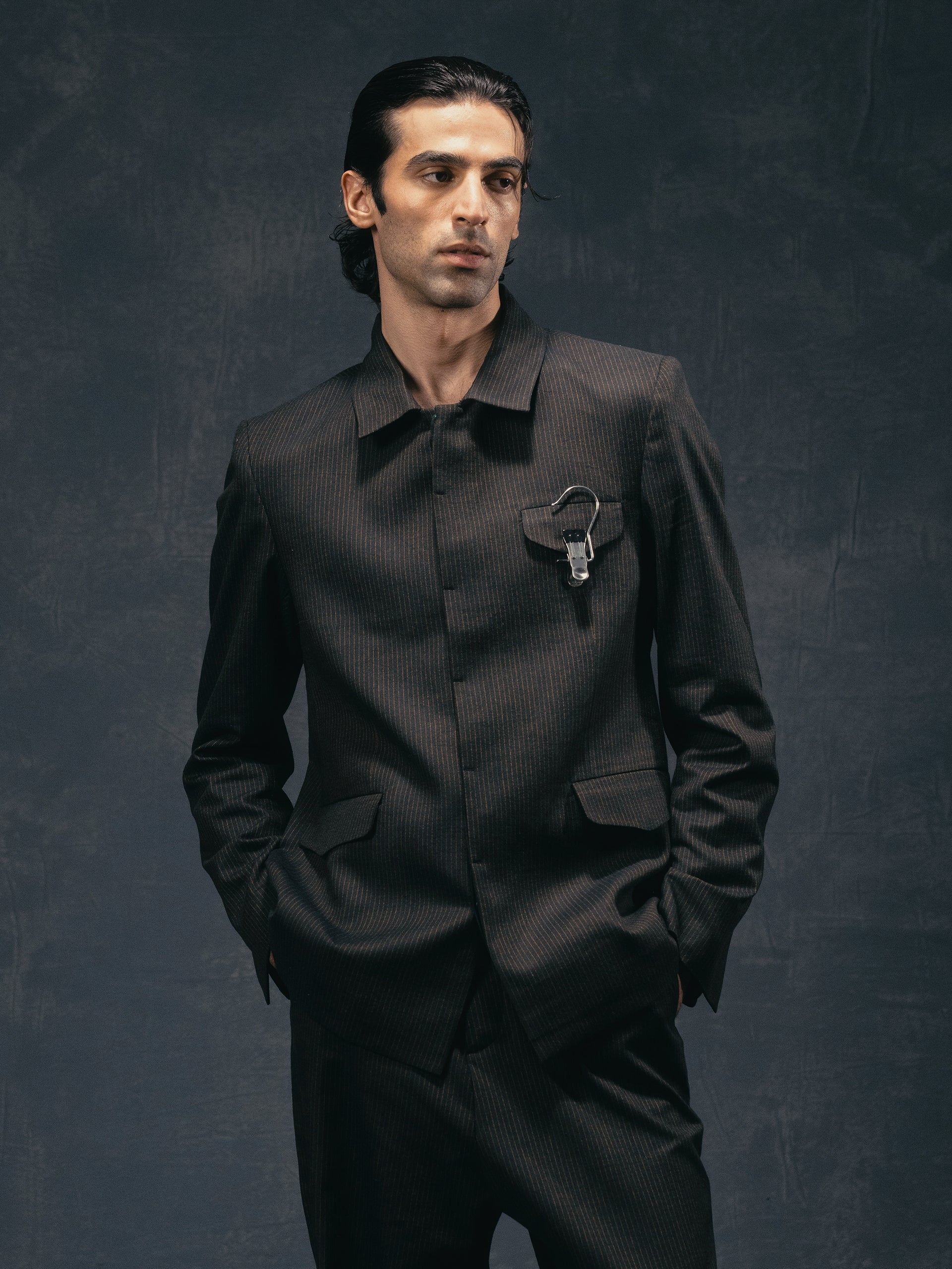 Pinstripe Wool Jacket